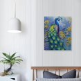 thumbnail image 4 of ONETECH Peacock Canvas Wall Art Peacock Picture Wall Decor Purple Peacock Prints Framed Modern Artwork for Home Living Room Bedroom Bathroom, 4 of 5