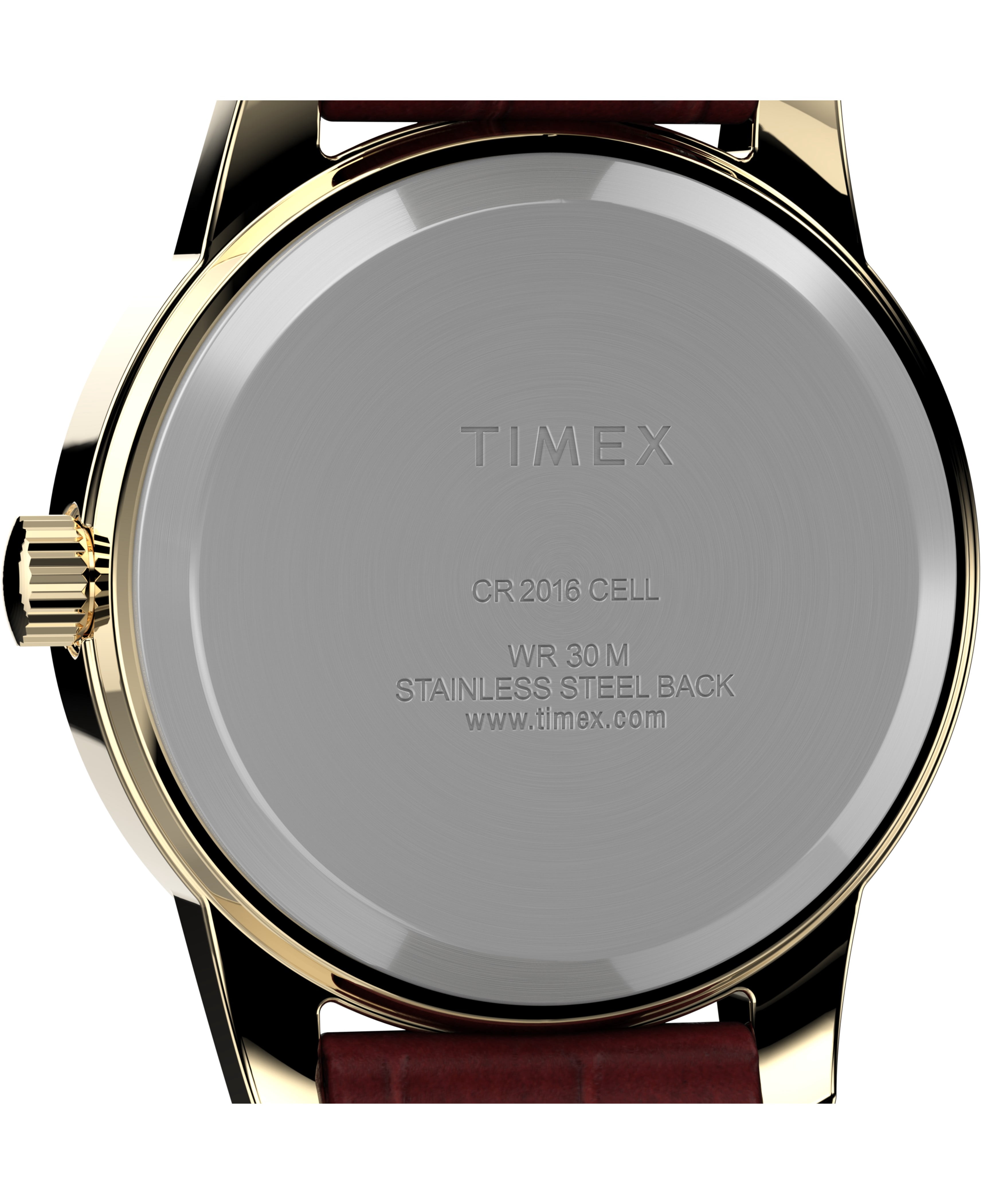 Timex Women's Essex Avenue Gold/Burgundy/MOP 25mm Dress Watch, Leather Strap