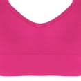 thumbnail image 6 of QATAINLAV Ladies Padded Seamless Wireless Sport Bras Solid Casual Summer Spaghetti Straps Bralette Yoga Workout Crop Tops Hot Pink S, 6 of 6