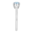 thumbnail image 2 of Brilliance Fine Jewelry Oval Simulated Aquamarine Ring in Sterling Silver, 2 of 4