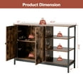 thumbnail image 4 of Costway 2-Door Industrial Kitchen Storage Cabinet Buffet Sideboard Open Shelves, 4 of 10
