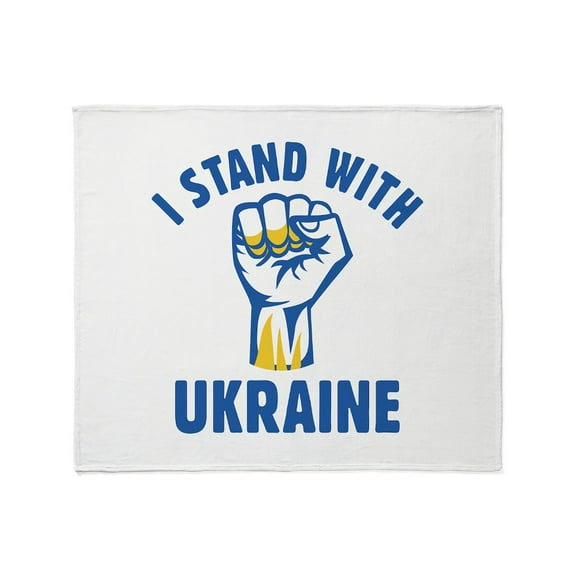 CafePress - I Stand With Ukraine Stadium Blanket - Soft Fleece Throw Blanket, 50"x60" for All Ages