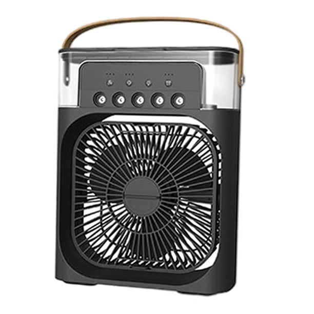 Enfriador de aire portátil refrigerado por agua, mini ventilador de aire acondicionado personal 4 en 1 a prueba de , humidificador de enfriador e - Negro Baoblaze Ventilador
