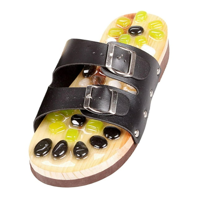 Zapatillas de de pies Zapatos de Regalos antideslizantes Negro Casual para adultos Sandalias cómodas para interiores y exteriores 41 a 42