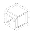 thumbnail image 5 of Monarch Specialties Nesting Table, Set Of 2, Side, End, Accent, Living Room, Bedroom, Tempered Glass, Laminate, Glossy White, Clear, Contemporary, Modern, 5 of 5