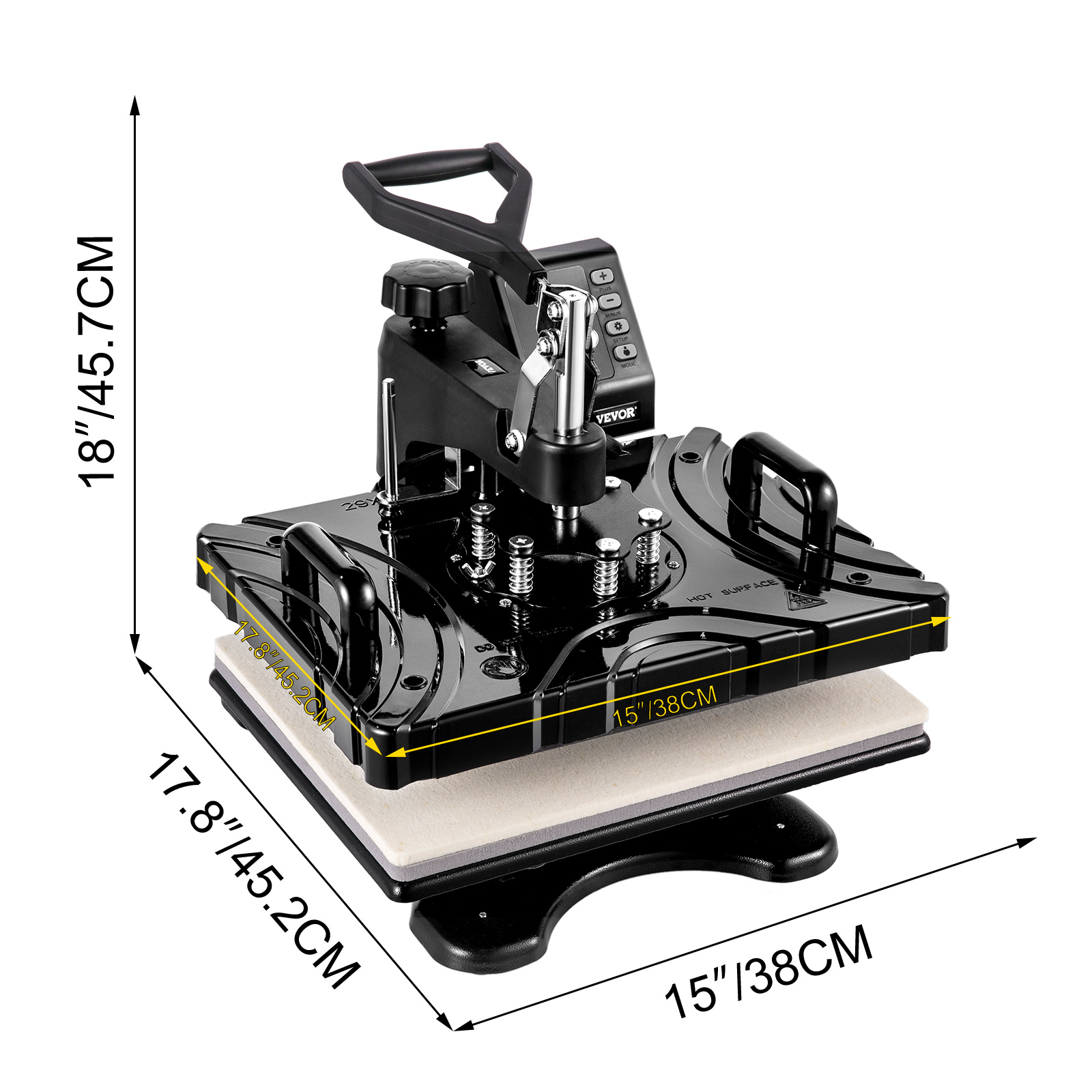 vevor heat press 12x15 inch heat press machine