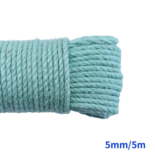 Langgg Color Hemp Rope Roll Making Tool 100 Cotton rope colorful twine macrame cord string thread Handmade String accessory DIY cord Lake Blue 5mm x 5m 1Set