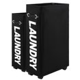 thumbnail image 1 of Lifesela X-Large Rolling Laundry Hamper, 27" Tall Slim Laundry Basket with Mesh Liner, Collapsible Dirty Clothes Hamper with Handle, Corner Laundry Bin Laundry Cart with Wheels (Black), 1 of 7