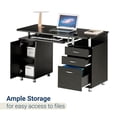 thumbnail image 6 of Techni Mobili Complete Adult Computer Workstation with Cabinet and Drawers, 30" H, Espresso RTA-4985D-ES18, 6 of 18