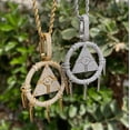 thumbnail image 4 of Dubss Iced Out Pendant Millennium Wisdom Wheel Dream Catcher Necklace for Women Cubic Zirconia Gold Color HipHop Jewelry, 4 of 4