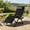 Black/Recliner, variant on LIFERECORD Zero Gravity Chair, Folding Portable Outdoor Camping Chairs with Cup Holder and Removable Cushion for Beach, Camping Sports, Patio, Swimming Pool, Black