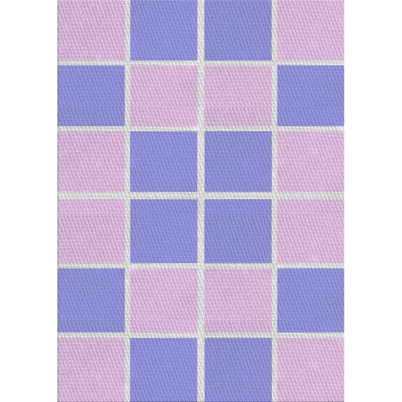 Ahgly Company Indoor Rectangle Patterned Pale Lilac Purple Novelty Area Rugs, 2' x 5'