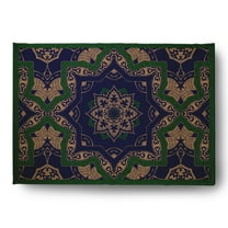Simply Daisy 5' x 7' Spring Navy Shawl Indoor/outdoor Rug