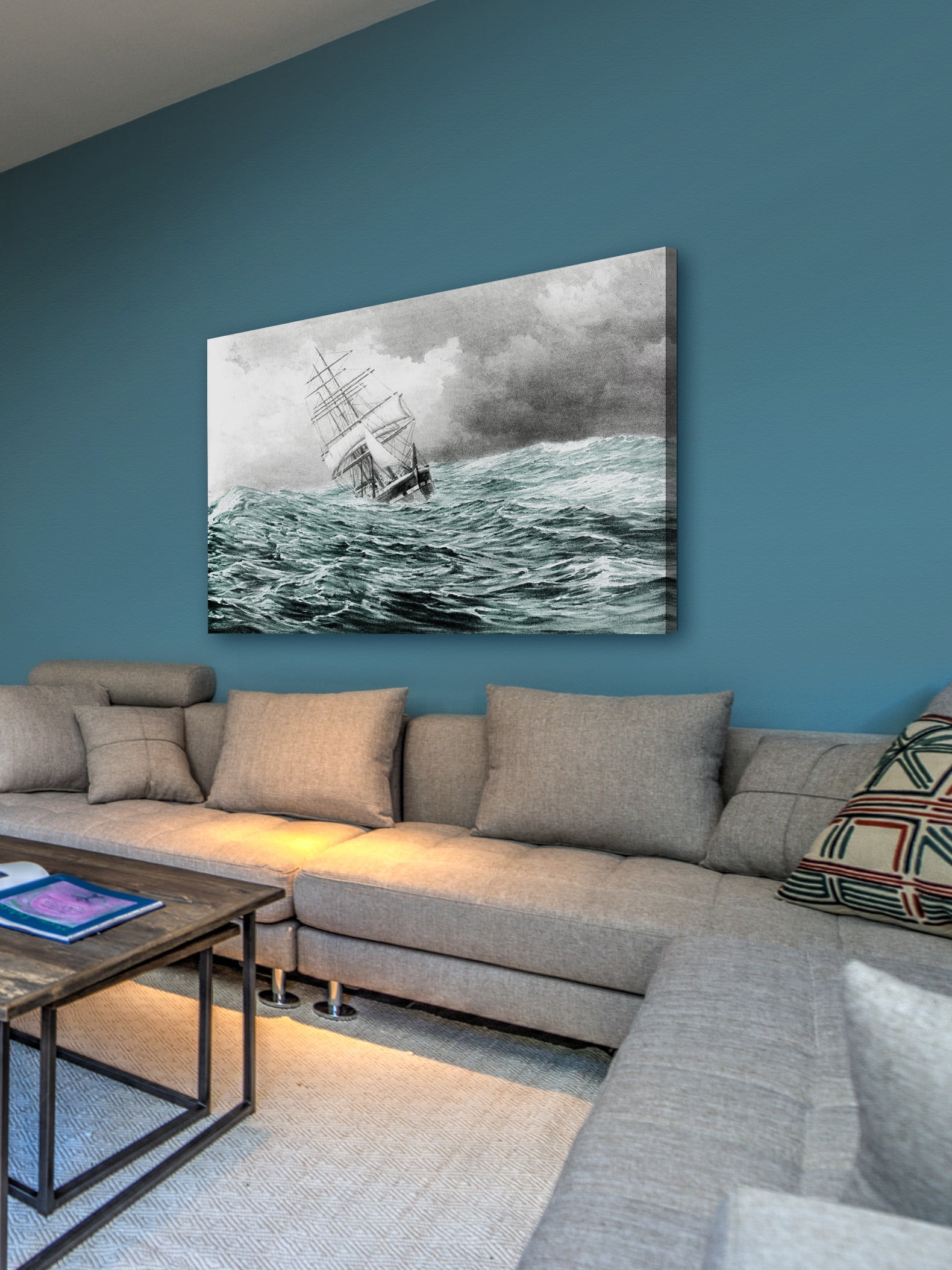 "Rough Waters" Painting Print on Wrapped Canvas