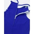 thumbnail image 6 of Manyakai Kids Girls Cheer leader Costume Cheerleading Uniform Outfit Shell Tank Top with Pleated Blue&White 6, 6 of 7
