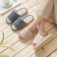 thumbnail image 2 of YOUGU Indoor and Outdoor Couple Fabric Slippers, Anti-Slip Four Seasons Soft Bottom, 2 of 9