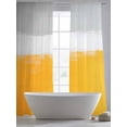 thumbnail image 5 of Abstract Graffiti Sheer Curtains 84 Inches Long 2 Panels Grey Yellow Cube Oil Painting Style Light Filtering Semi Sheer Window Curtains Drapes for Bedroom Living Room 52"x84", 5 of 7
