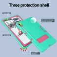 thumbnail image 6 of SaniMore Hybird Case for Samsung Galaxy Tab S9 Plus/X810/X816B/S9 FE Plus, Rugged Heavy Duty Protective Cover Hidden Kickstand Dual Angle Stand Shockproof Anti-drop Shell, Mint+Rose, 6 of 7