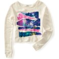 thumbnail image 1 of Aeropostale Night Rose sudadera recortada para mujer, blanquecino, extragrande, 1 of 1