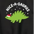 thumbnail image 3 of Instant Message - Niceasaurus Christmas - Toddler & Youth Crewneck Fleece Sweatshirt, 3 of 6