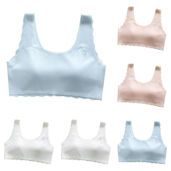 Training Bras for Girls with Adjustable Straps Tween Sports Seamless Bras with Breathable Removeable Pads