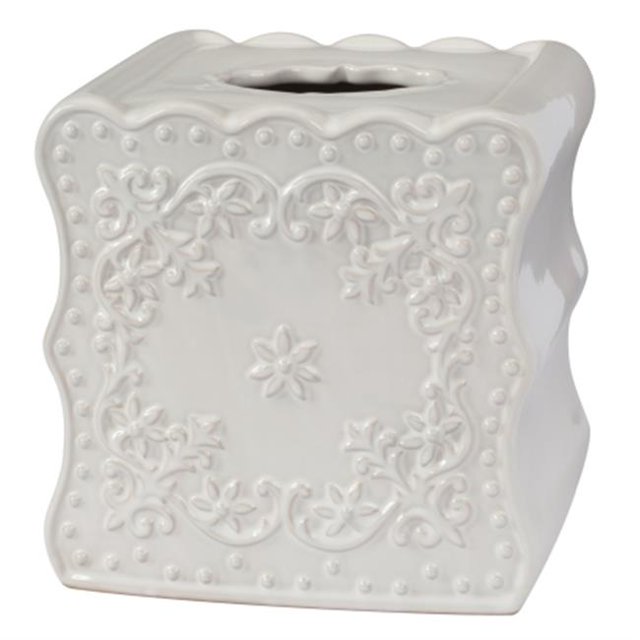 Creative Bath Produits RUF58WH Housse de Tissu Volants, Blanc