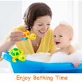 thumbnail image 3 of Tortuga de baño para bebé, juguete de baño de tortuga de 3 piezas, juguete de piscina para bañera, regalo para bebés, niños pequeños, niñas, 3 of 5