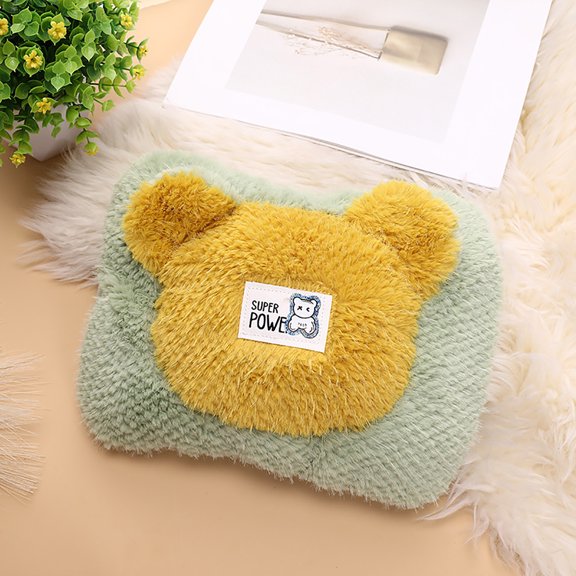 Lingouzi Hot Water Bag Set, Plush Jacket Cartoon Warm Water Bag Set Plush Fall And Winter Warm