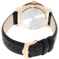 thumbnail image 3 of 98B161 Men's Round Analog Date Black Rose Gold Tone Leather Watch, 3 of 4