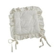 thumbnail image 5 of Floral Chair Pad Ruffled Seat Cushion Breathable Cotton Fabric for Farmhouse Kitchen Chairs, 5 of 9