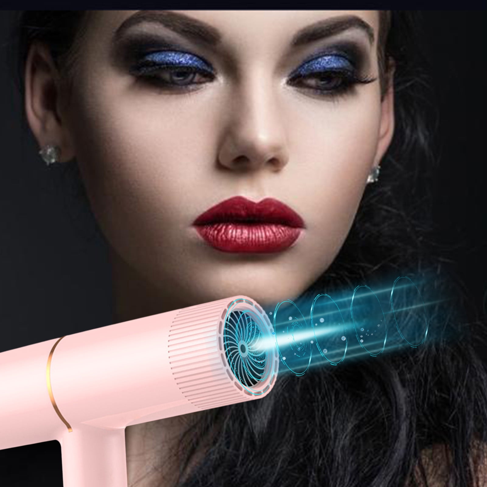 Guoxxzi Generic Electric Hair Dryer, 3 in 4 Multi-Color High-Power Electric Hair Dryer with Comb, Low Noise Dryers Curly Care Hairdryer for Women Men