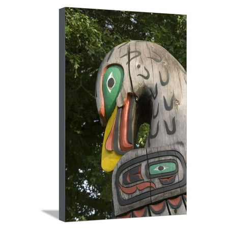 Canada, British Columbia, Vancouver Island. Eagle Above Bear Holding Fish Stretched Canvas Print Wall Art By Kevin (Best Place To Fish On Vancouver Island)
