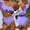 Purple, variant on Babysbule Swimsuits for Women Women Two-Piece One-shoulder Ruffle Solid High Waist Bikini Swimwear Beachwear