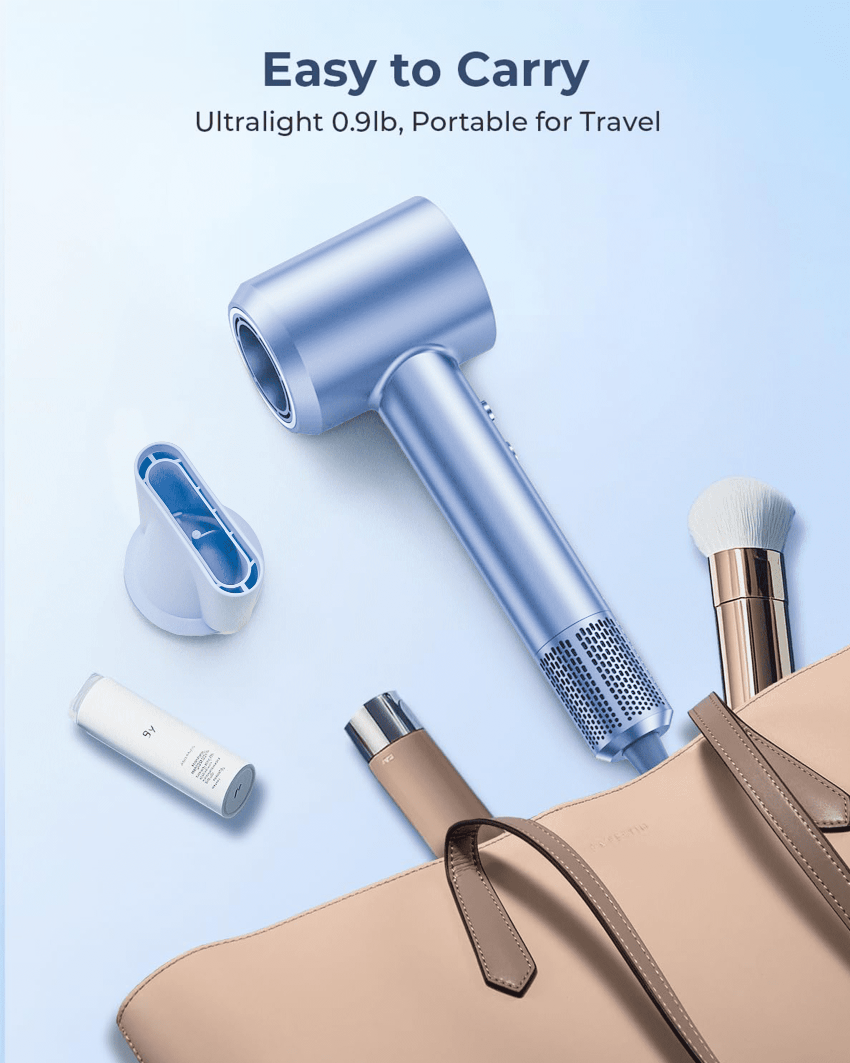 EasyMart Negative Ionic Hair Dryer – 110,000 RPM Hair Dryer for Fast Drying,Negative Ion Technology for Frizz Control & Shiny Hair,Low Noise & Lightweight for Home & Travel