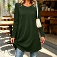 thumbnail image 2 of ClodeEU Women's Crew Neck Long Sleeve Tunic Top, Casual Loose Fit Long Pullover Blouse ,Women's S-XXXL, 2 of 7