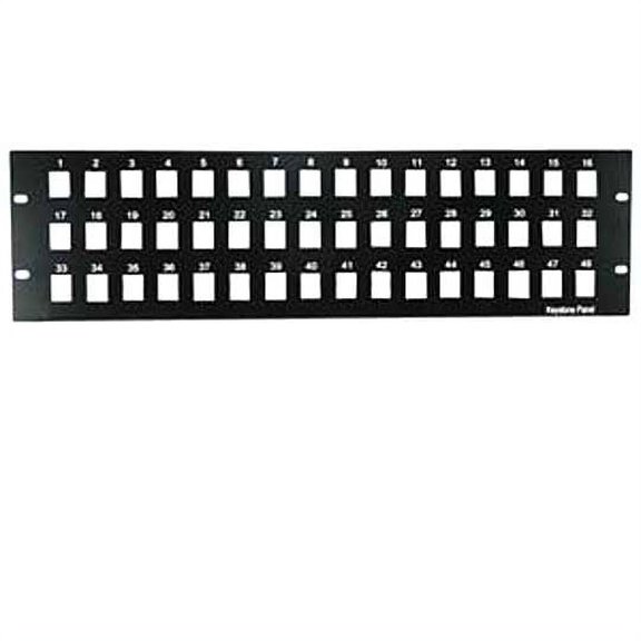 SF Cable 3U 19" 48-Port Blank Panel for Keystone Jack