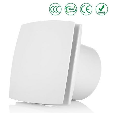 Hon&Guan Bathroom Exhaust Fan, 6 Inch Extractor Fan Garage Ventilation Fan for Home Kitchen Bedroom Office Ceiling & Wall Mount 110V