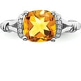 thumbnail image 5 of 14K White Gold Citrine And Diamond Ringsize 7 (Width 1.5 To 4.4) - Jbsp, 5 of 5