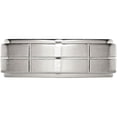 thumbnail image 3 of Stainless Steel Grooved 8mm Brushed/Polished Ridged Edge Band, 3 of 9