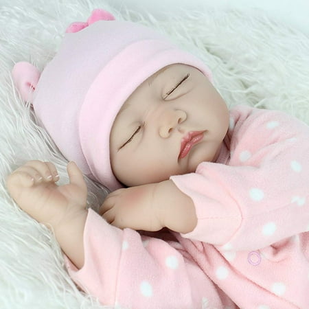 22" Reborn Newborn Baby Doll Realistic Lifelike Handmade Weighted Baby for Ages 3+, Soft Silicone Vinyl