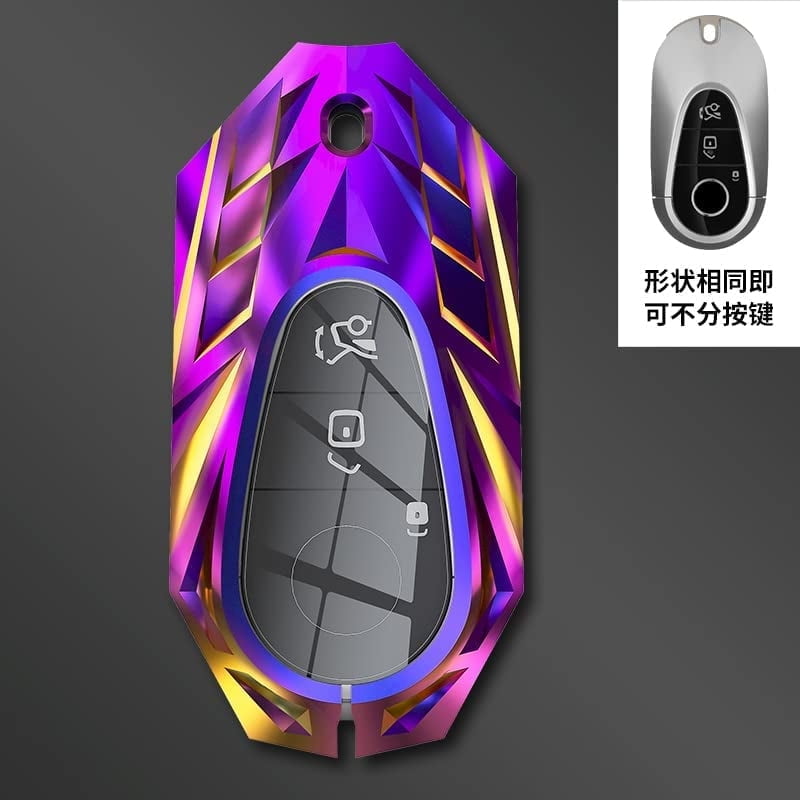 Compatible Key Fob Cover for Jeep Grand Cherokee Dodge Charger Challenger Durango Journey Dart Chrysler 300 Key Case Holder Protector Metal Keychain