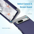 thumbnail image 4 of Case for Google Pixel 7, Slim Dual Layer 3 in 1 Heavy Duty Protection Hybrid Hard PC Soft Silicone Rugged Bumper Anti Slip Full-Body Protective Cases For Google Pixel 7, Darkblue, 4 of 6