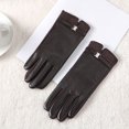 thumbnail image 2 of Bmisegm Womens Winter Warm Gloves Winter Touchscreen Windproof Lined Thermal Driving Outdoor Cold Weather Mittens Brown, 2 of 5
