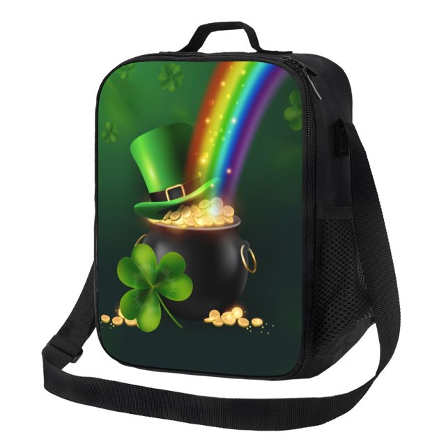 Balery St. Patrick's Day4 Caja de Almuerzo y Bolsa de Almuerzo para Hombres y Mujeres, Bolsa de Almuerzo Reutilizable con Gran Capacidad, Bolsa de Almuerzo Aislada