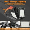 thumbnail image 5 of 2 Pack LED Garage Lights, 160W 18000LM 6500K Deformable LED Garage Ceiling Light Shop Lights with 5 Adjustable Panels for Garage Workshop Basement Support E27 Screw Socket, 5 of 6
