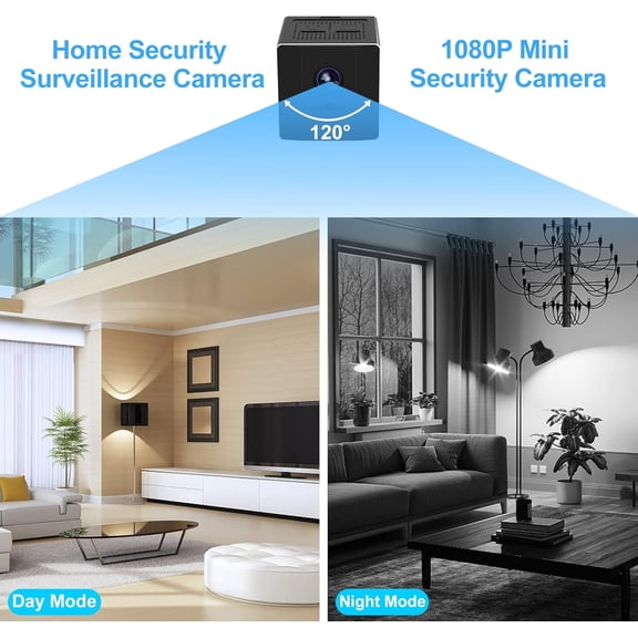 OPVM-HD 1080P Portable Small Nanny Cam with Night Vision,Wireless Mini Spy Camera Body Cam Surveillance Cameras for Home Security Indoor/Outdoor Small Security Camera No WiFi Needed