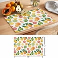 thumbnail image 6 of Summer Fruit Placemats Set of 4, Watercolor Lemon Oranges Rustic Farmhouse Non-Slip Place Mats Washable Table Mats for Kitchen Dining Table Decorations Indoor/Outdoor, 6 of 9