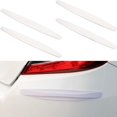 thumbnail image 1 of protectores flexibles de parachoques delantero y trasero, protección contra arañazos, protector de parachoques universal, protección adhesiva para parachoques de coche (blanco), 1 of 5