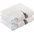 thumbnail image 2 of Dreamtimes 16x28 Inch Face Hand Towel Set Hand Drawn Eiffel Cotton Washcloths, Quick-Dry Highly Absorbent Bath Towels 2 Pcs for Bathroom Ktichen Travel SPA Gym, 2 of 7