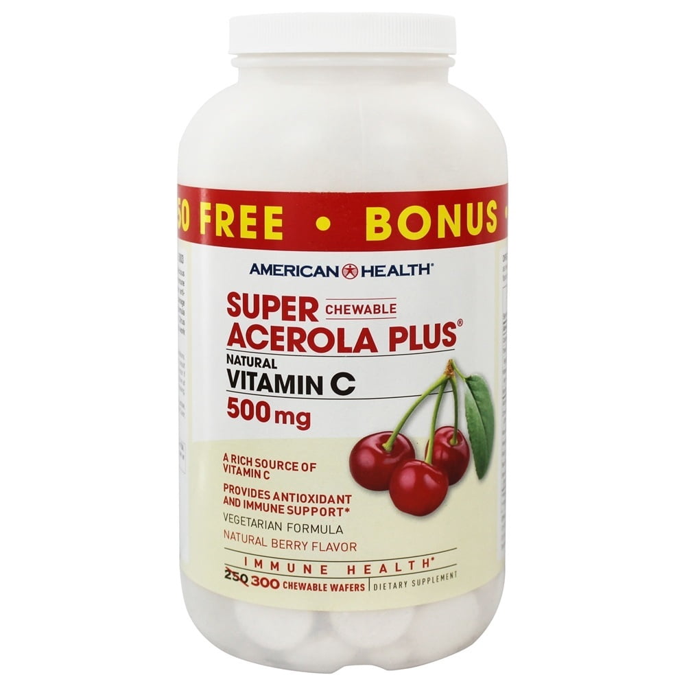 American Health Super Acerola Plus Natural Vitamin C Natural Berry